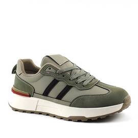 Sneakers casual pentru barbati , usori si comozi 1694-KHAKI/GREEN - - Roveli