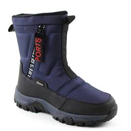 ​Cizme de zapada , imblanite din material impermeabil  D40219-NAVY, Culoare (12): Bleumarin, Marime (12): 38 - - Roveli
