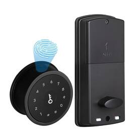 Incuietoare inteligenta pentru Hotel, apartament, casa, DacEnergy©, deblocare amprenta digitala / USB / aplicatie WiFi Tuya APP/ cod / card RFID / cheie, senzor amprenta PFC, capacitate 100 Parole, 100 Carduri, 100 amprente, culoare negru - - Roveli