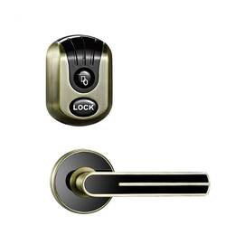 Incuietoare inteligenta DacEnergy©, pentru hotel, material aliaj de aluminiu, deblocare Card RFID / Cheie, culoare negru/auriu - - Roveli