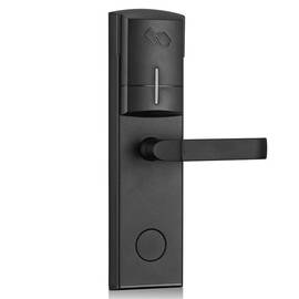 Incuietoare inteligenta DacEnergy©, pentru hotel, material otel inoxidabil, deblocare Card RFID / Cheie mecanica, pentru usa din lemn, culoare negru - - Roveli