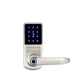 Incuietoare inteligenta DacEnergy©, pentru Acasa / Apartament / Airbnb / Vila, material aliaj de aluminiu, deblocare Amprenta / aplicatie / cod / card RFID / cheie, pentru usa din lemn / metal, culoare argintiu - - Roveli