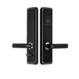 Incuietoare inteligenta DacEnergy©, pentru AcasA / Hotel / Apartament, material aliaj de aluminiu, deblocar Aplicatie TTlock / amprent digitala / parola / card RFID / cheie, pentru usa din lemn / metal, negru - - Roveli