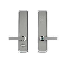 Incuietoare inteligenta DacEnergy©, pentru AcasA / Hotel / Apartament, material aliaj de aluminiu, deblocar Aplicatie TTlock / amprent digitala / parola / card RFID / cheie, pentru usa din lemn / metal, argintiu - - Roveli
