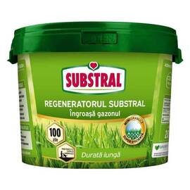 Ingrasamant pentru gazon Substral, functie dubla, cu actiune prelungita si regenereaza structura firului de iarba, granule, 5 kg - - Roveli