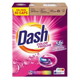 ​Detergent de rufe capsule Dash Color Frische, indepartare rapida a petelor, 60 spalari - - Roveli