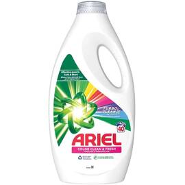 Detergent de rufe lichid Ariel Color Clean Fresh, automat, indeparteaza impecabil petele, 2 L, 40 spalari - - Roveli