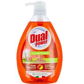 Detergent de vase Dual Power Aloe si Melogranot, manual, super concentrat, 1000 ml - - Roveli
