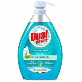 Detergent de vase Dual Power, manual, super concentrat, bicarbonat si salvie, 1000 ml - - Roveli