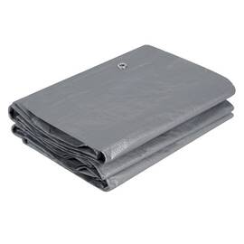 Prelata DacEnergy©, polietilena HDPE, 120 g/m2, rezistent la ploaie, inghet si razele UV, impermeabil, 400 x 600 cm, argintiu si albastru - - Roveli