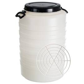 Bidon, confectionat din polietilena, cu presator, maner incorporat, capac, 38.6 x 58.5 cm, capacitate de 60 litri - - Roveli