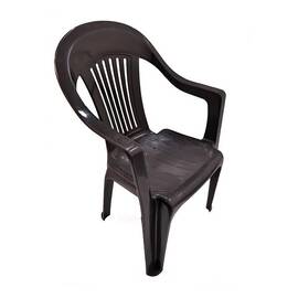 Scaun pentru gradina DacEnergy©, material plastic, dimensiuni 58 x 58 x 87.5 cm, culoare maro - - Roveli