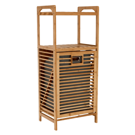Coş de rufe, bambus natural/gri, KERI NEW - - Roveli