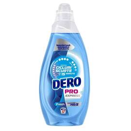 Detergent lichid Dero Pro Express Activ, pentru cicluri scurte, parfum intens, 37 spalari, 1.48 l - - Roveli