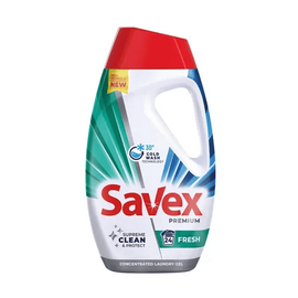 Detergent de rufe lichid Savex Premium Fresh, curatare profunda, parfum de durata, 1.08 l, 24 spalari - - Roveli