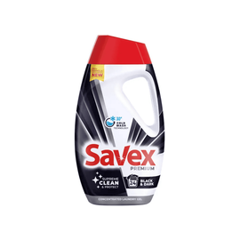 Detergent de rufe lichid Savex Premium Black Dark, protectie pentru haine negre si inchise la culoare, 1.08 l, 24 spalari - - Roveli