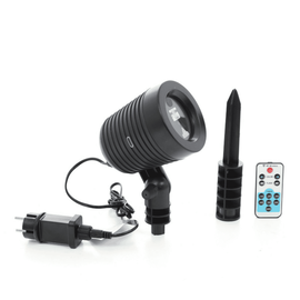 Proiector laser Craciun DacEnergy©, 9 functii de iluminare, lumina rosie si verde, telecomanda inclusa, distanta de proiectie 25 x 25 m, interior si exterior - - Roveli