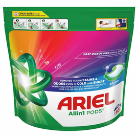 ​Detergent de rufe capsule, Ariel All in 1 Pods Color, curata impecabil, improspateaza, pentru rufe colorate, 65 buc - - Roveli
