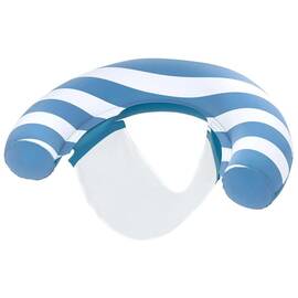 ​Scaun de inot gonflabil Bestway, PVC, material impermeabil Comfort Plush™, sarcina maxima 100 kg, 119 x 67.5 cm, albastru si alb - - Roveli
