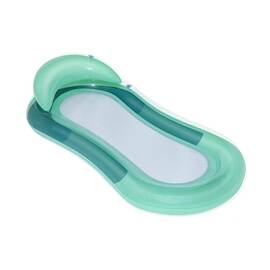 ​Saltea de inot Bestway, din material PVC durabil, spatar si cotiere mari, tetiera gonflabila, 160 x 84 cm, verde - - Roveli