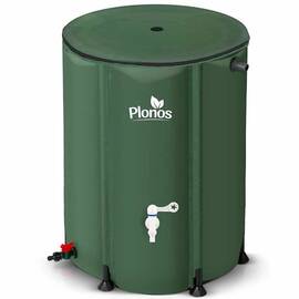 Rezervor de apa, cadru durabil, material PVC rezistent, robinet cu supapa, robinet cu supapa de pornire/oprire, supapa de golire, 500 l, 98 x 80 cm, verde - - Roveli