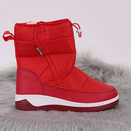 Cizme de dama, din fas, imblanite, cu talpa cusuta LL-25-RED, Culoare (12): Rosu, Marime (12): 41* - - Roveli