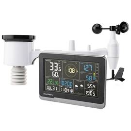 Statie meteo profesionala GoGEN ME 4900, LCD color, senzori de ploaie, temperatura, vant si umiditate, Aplicatie WSView Plus, negru - - Roveli