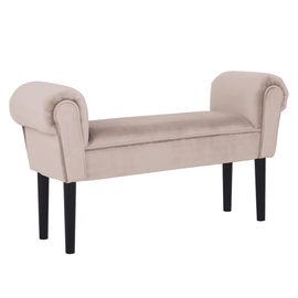 Bancă, catifea Velvet, grej/negru, BURDA - - Roveli