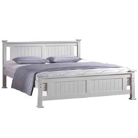 Pat cu lamele, lemn de pin/alb, 160x200, LUCAS NEW - - Roveli