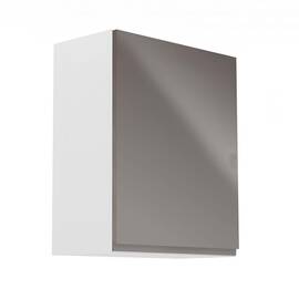 Dulap superior, alb/gri extra lucios, dreapta, AURORA G601F - - Roveli