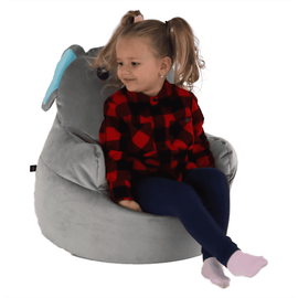 Fotoliu tip sac, material textil gri, BABY TIPUL 2 - - Roveli