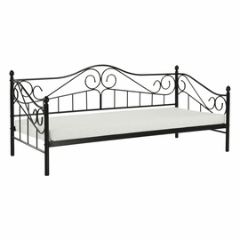 Pat metalic, negru, 90x200, DAINA - - Roveli
