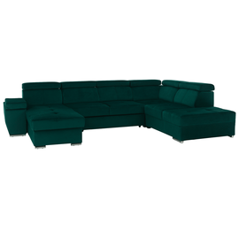 Canapea, smarald, stânga, LAMORA U - - Roveli