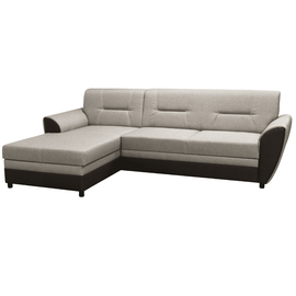 Set canapea extensibilă, maro/gri-bej taupe, stânga, SEVARD ROH - - Roveli