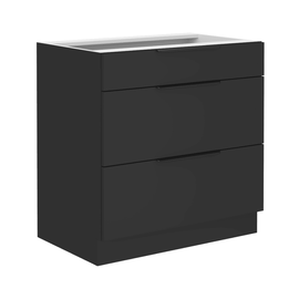 Dulap inferior, negru, SIBER 80 D 3S BB - - Roveli