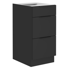 Dulap inferior, negru, SIBER 40 D 3S BB - - Roveli