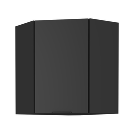 Dulap de colţ superior, negru, SIBER 60x60 GN-72 1F - - Roveli