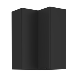 Dulap de colţ superior, negru, SIBER 60x60 GN-90 2F - - Roveli