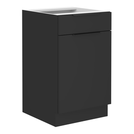 Dulap inferior, negru, SIBER 50 D 1F 1S BB - - Roveli
