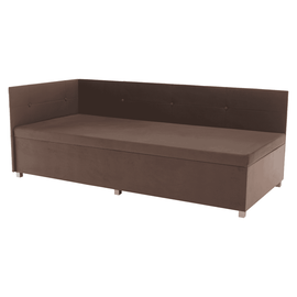 Canapea extensibilă cu spaţiu de depozitare, maro Taupe, AURIA UNI - - Roveli