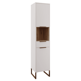 Dulap înalt, stejar alb/artisan, CUBO CUB01 - - Roveli