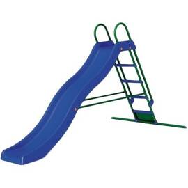 Tobogan copii DacEnergy©, realizat din material plastic, scara metalica, acoperit cu un strat de vopsea, rezistenta la razele UV, 285 x 150 x 168 cm, albastru - - Roveli