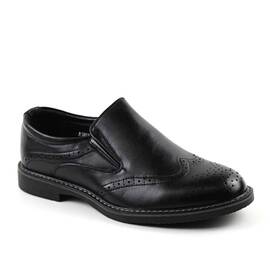 Pantofi barbatesti , cu elastic lateral pe ambele parti A1855-1-BLACK - - Roveli