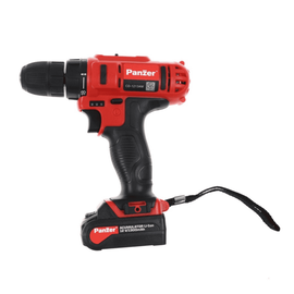 Masina de gaurit si insurubat Panzer, functioneaza cu 2 acumulatori 12 v, 1.3 Ah, 1350 rpm, capacitate de gaurire 20 mm in lemn si 10 mm in otel, mandrina rapida - - Roveli