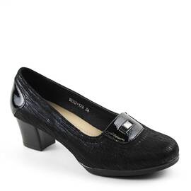 Pantofi dama , comozi , cu reflexii stralucitoare 176-BLACK, Culoare (12): Negru, Marime (12): 38 - - Roveli
