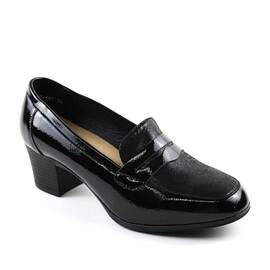 Pantofi dama , comozi , cu reflexii stralucitoare 197-BLACK, Culoare (12): Negru, Marime (12): 40 - - Roveli