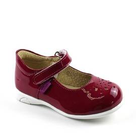 Pantofi usori , de copii , cu perforatii , din piele naturala lacuita1862-BORDO, Culoare (12): Bordo, Marime (12): 27 - - Roveli