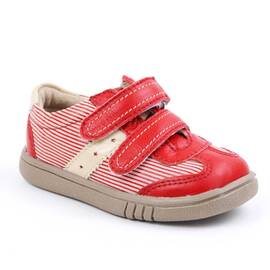 Pantofi sport , pentru copii , din piele naturala , PRIMII PASI  1839-ROSU/BEJ/2, Culoare (12): Rosu, Marime (12): 20 - - Roveli