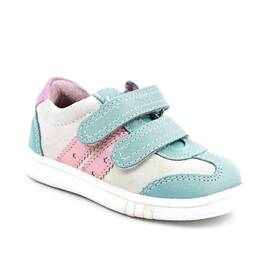 Pantofi sport , pentru copii , din piele naturala , PRIMII PASI  1839-TURCOAZ/ALB/23, Culoare (12): Bleu, Marime (12): 20 - - Roveli