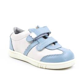 Pantofi sport , pentru copii , din piele naturala , PRIMII PASI  1839-BLEU/ALB/PP, Culoare (12): Bleu, Marime (12): 22 - - Roveli